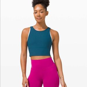 lululemon Power Pivot tank top in blue borealis size 12 excellent condition